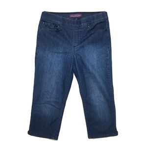 Gloria Vanderbilt Pull On Stretch Capri Jeans Pant